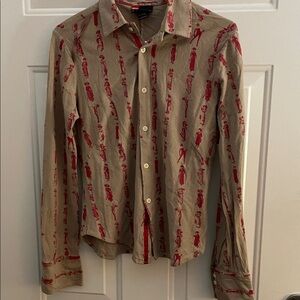 Diesel Beige Shirt with Red Accents